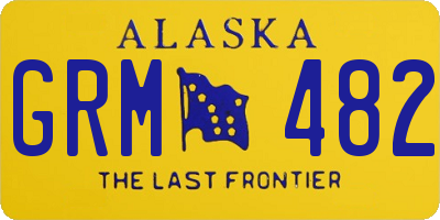 AK license plate GRM482