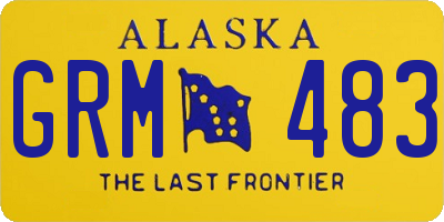 AK license plate GRM483