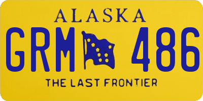 AK license plate GRM486