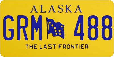 AK license plate GRM488