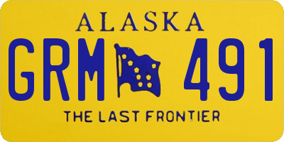 AK license plate GRM491