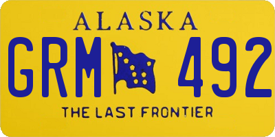 AK license plate GRM492