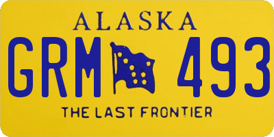 AK license plate GRM493