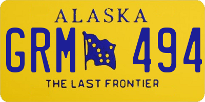 AK license plate GRM494