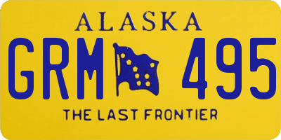 AK license plate GRM495