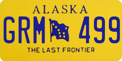 AK license plate GRM499