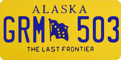 AK license plate GRM503