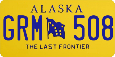 AK license plate GRM508