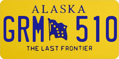 AK license plate GRM510