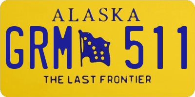 AK license plate GRM511