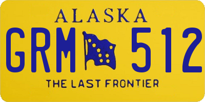AK license plate GRM512