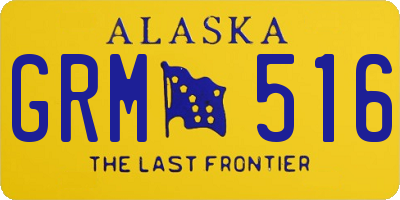 AK license plate GRM516
