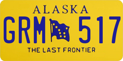 AK license plate GRM517