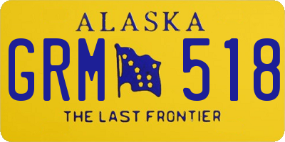AK license plate GRM518