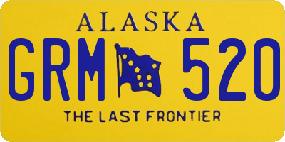 AK license plate GRM520