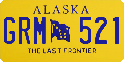 AK license plate GRM521