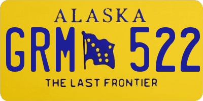 AK license plate GRM522