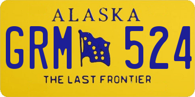 AK license plate GRM524