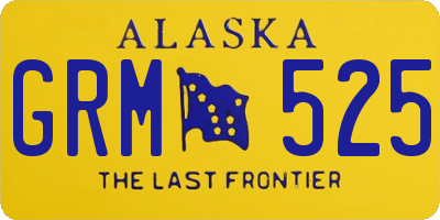 AK license plate GRM525