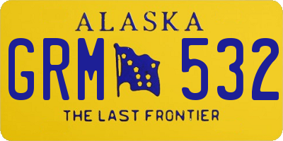 AK license plate GRM532