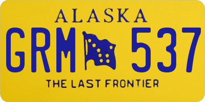 AK license plate GRM537