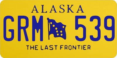 AK license plate GRM539