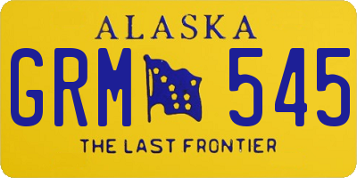 AK license plate GRM545