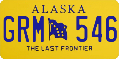 AK license plate GRM546