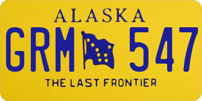 AK license plate GRM547