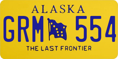 AK license plate GRM554