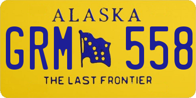 AK license plate GRM558