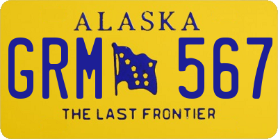 AK license plate GRM567