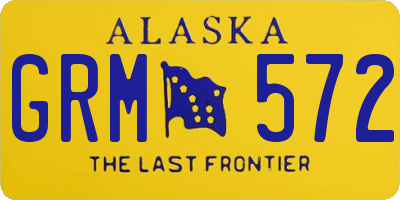 AK license plate GRM572