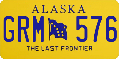 AK license plate GRM576