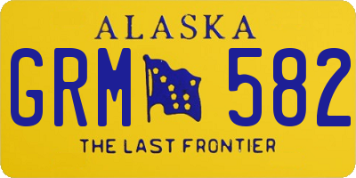 AK license plate GRM582