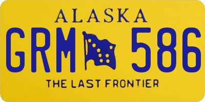 AK license plate GRM586