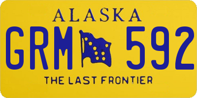 AK license plate GRM592