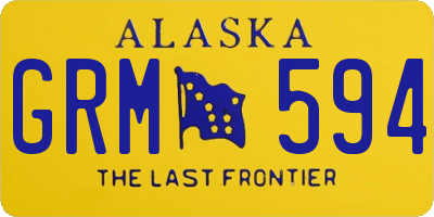 AK license plate GRM594