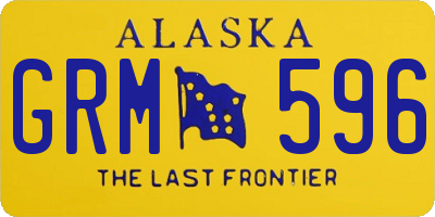 AK license plate GRM596