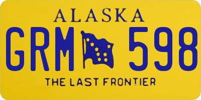 AK license plate GRM598