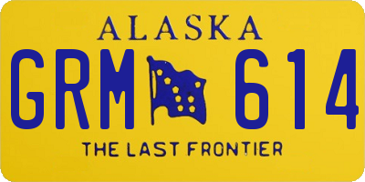 AK license plate GRM614