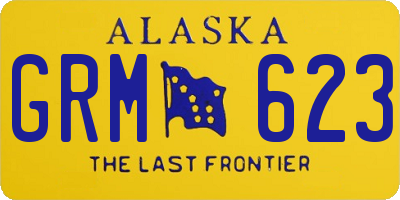 AK license plate GRM623