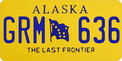 AK license plate GRM636