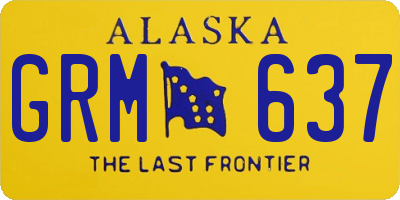 AK license plate GRM637