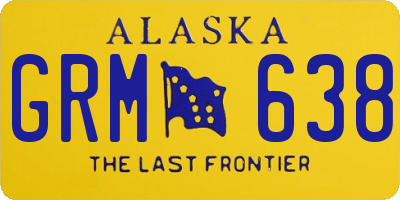 AK license plate GRM638