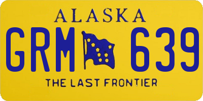 AK license plate GRM639