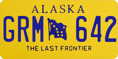 AK license plate GRM642