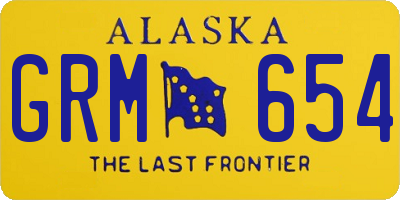 AK license plate GRM654