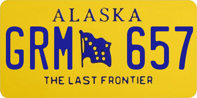 AK license plate GRM657