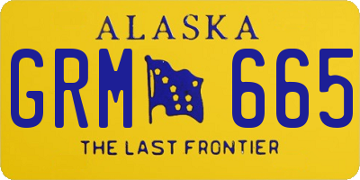 AK license plate GRM665